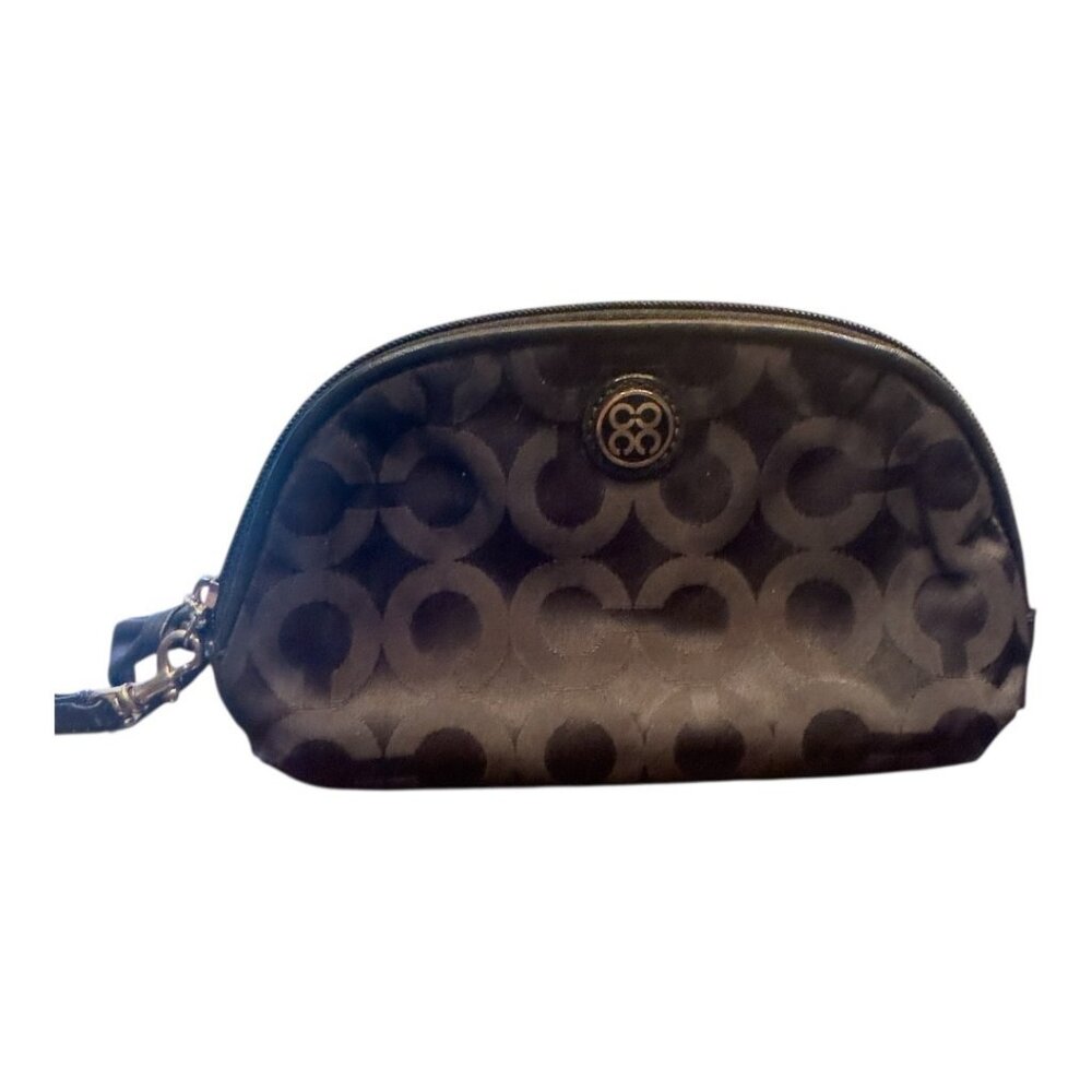 Coach Essential Cosmetic Pouch with Signature Jacquard Pattern - Black